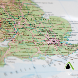 Map of South East England